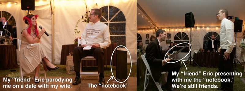 notebook wedding scene